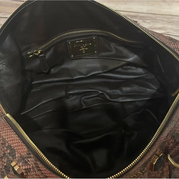 PRADA Pitone Python Snake Jeweled Shoulder Bag - Picture 11 of 13